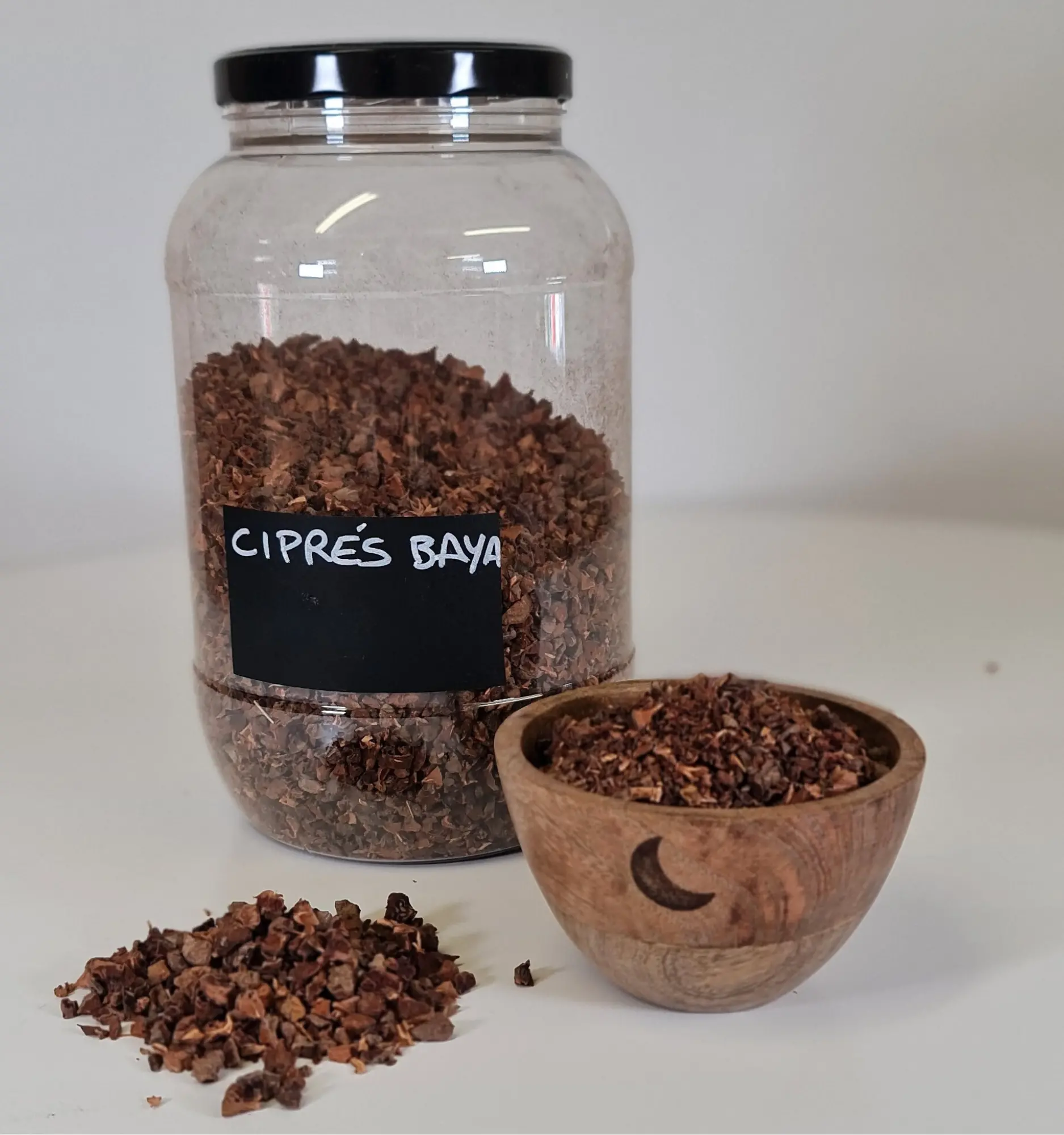 Ciprés baya bote y cuenco