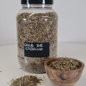 Cola de caballo cuenco y bote