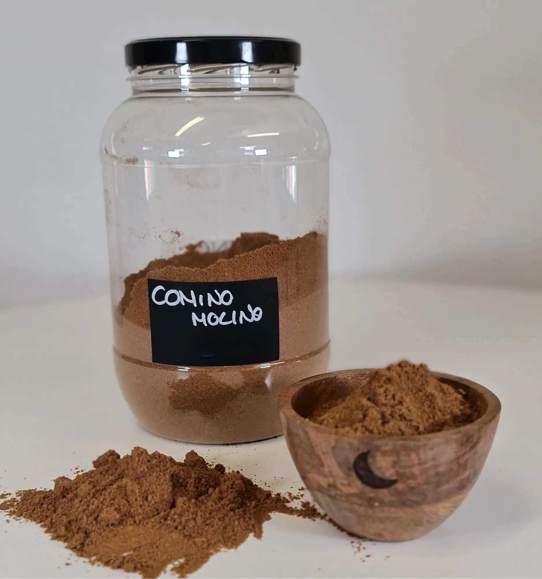 Comino Molino bote y cuenco