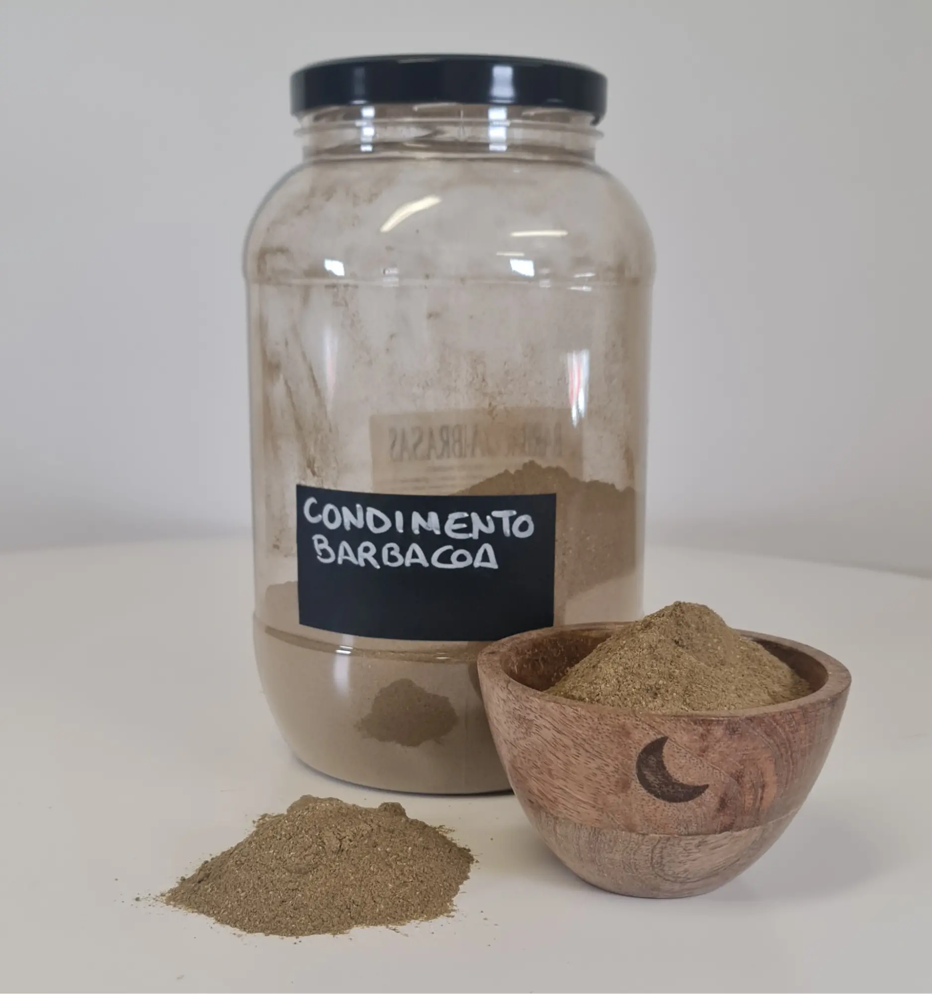 Condimento barbacoa bote y cuenco
