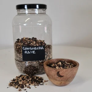 Consuelda raíz bote y cuenco