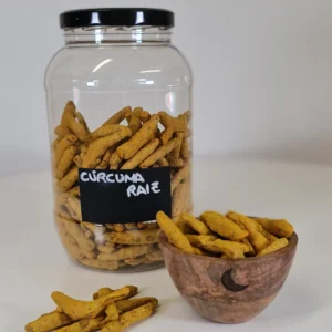 Cúrcuma raiz bote y cuenco