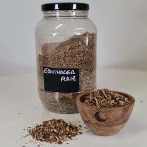 Equinacea raíz bote y cuenco