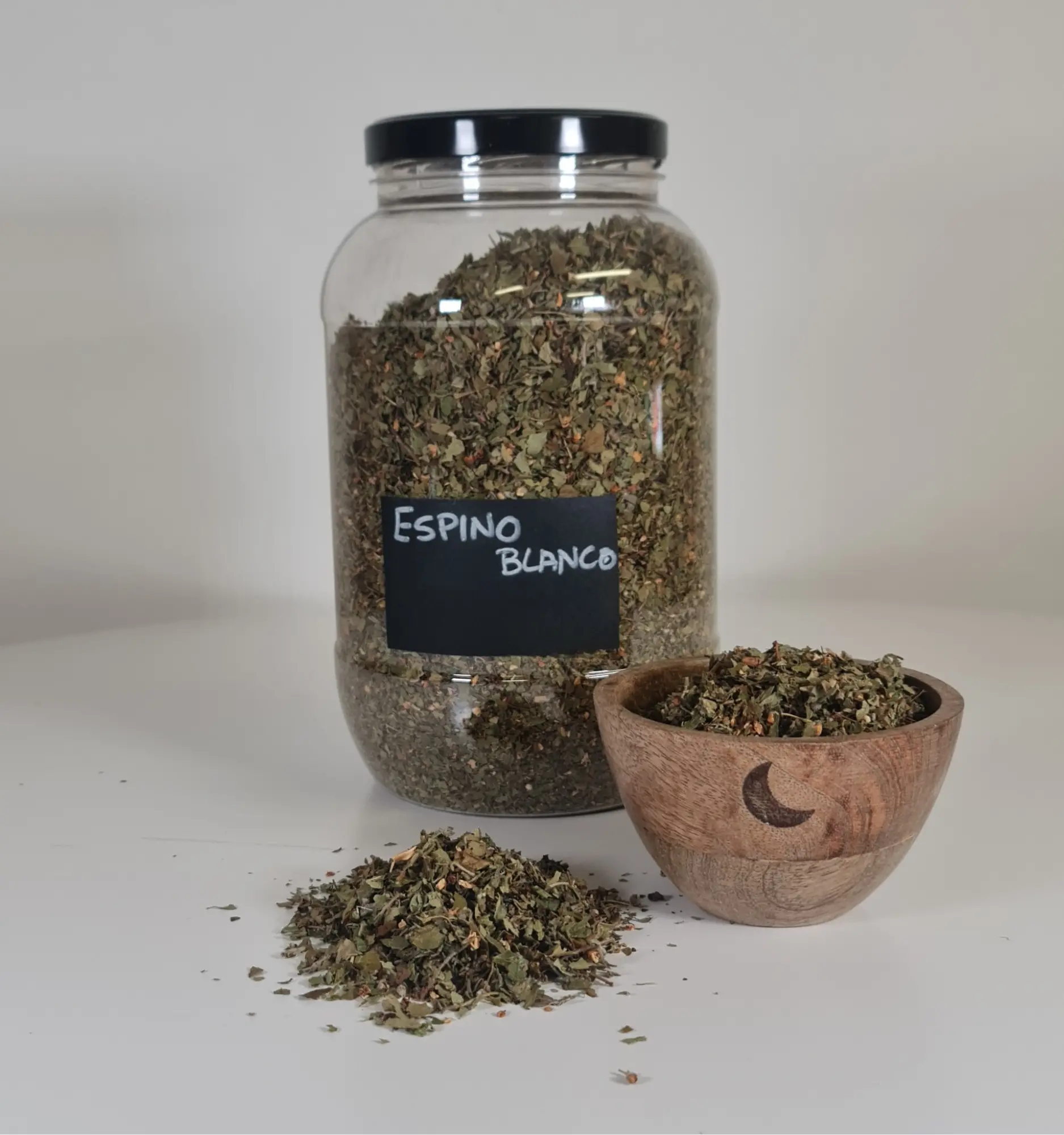 Espino blanco bote y cuenco