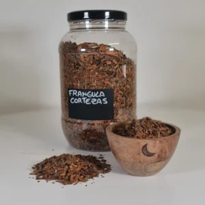 Frangula cortezas bote y cuenco