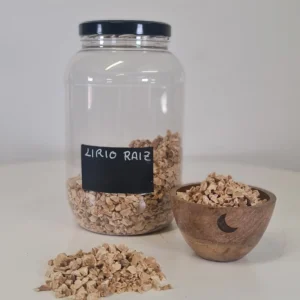 Lirio raiz bote y cuenco