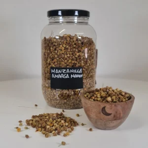 Manzanilla amarga cuenco y bote