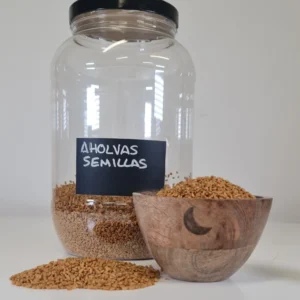 Aholvas semillas bote y cuenco