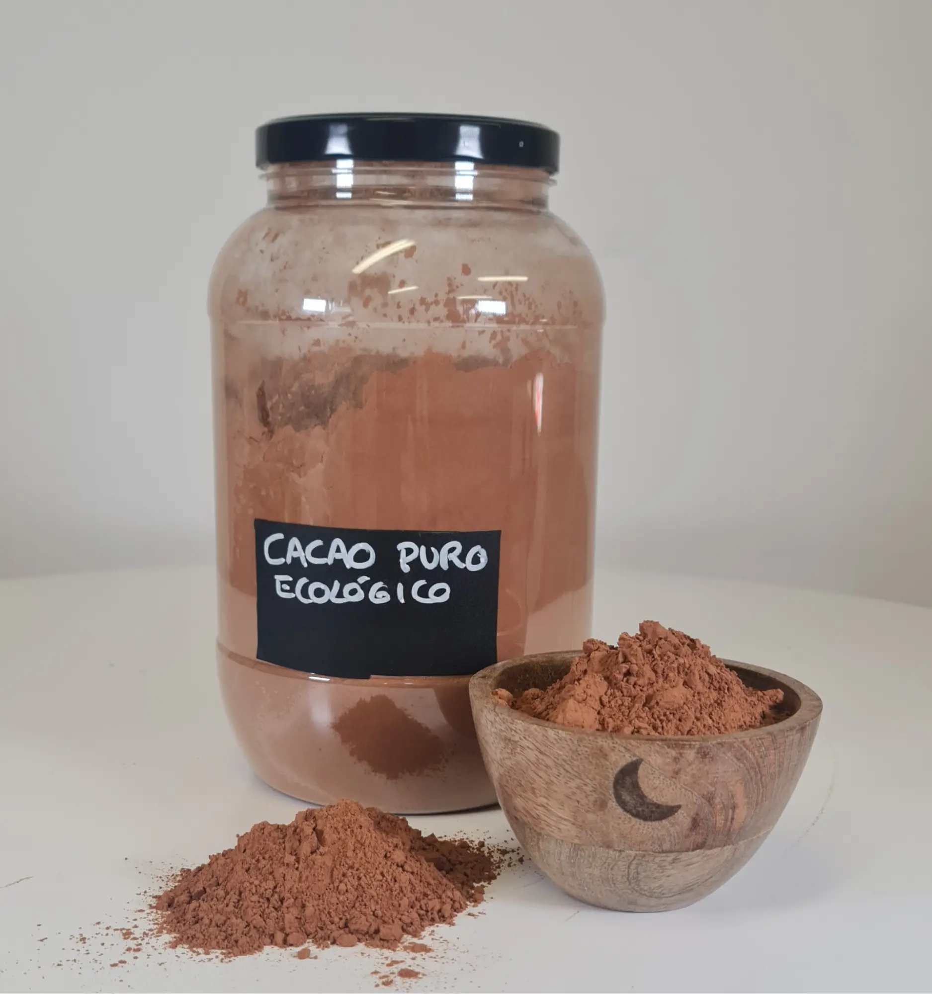Cacao puro ecológico bote y cuenco