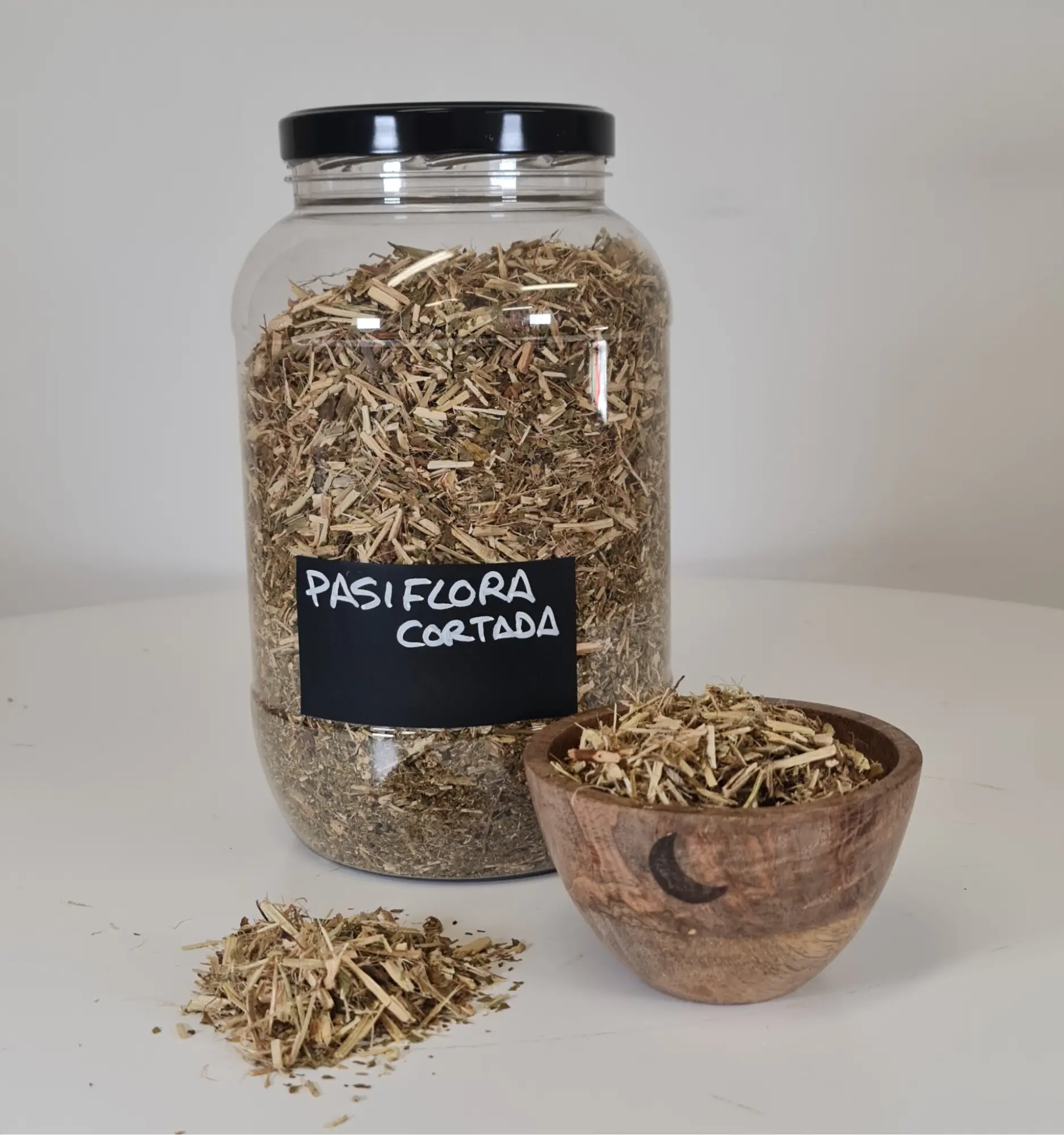 Pasiflora cortada bote y cuenco