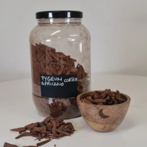 Pygeum corteza africano bote y cuenco