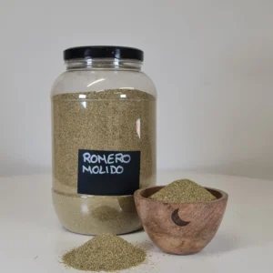 Romero molido bote y cuenco