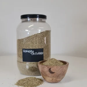 Romero triturado bote y cuenco