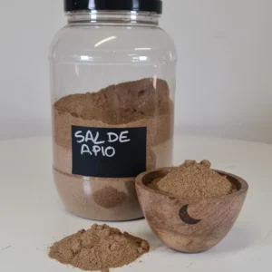 Sal de apio bote y cuenco