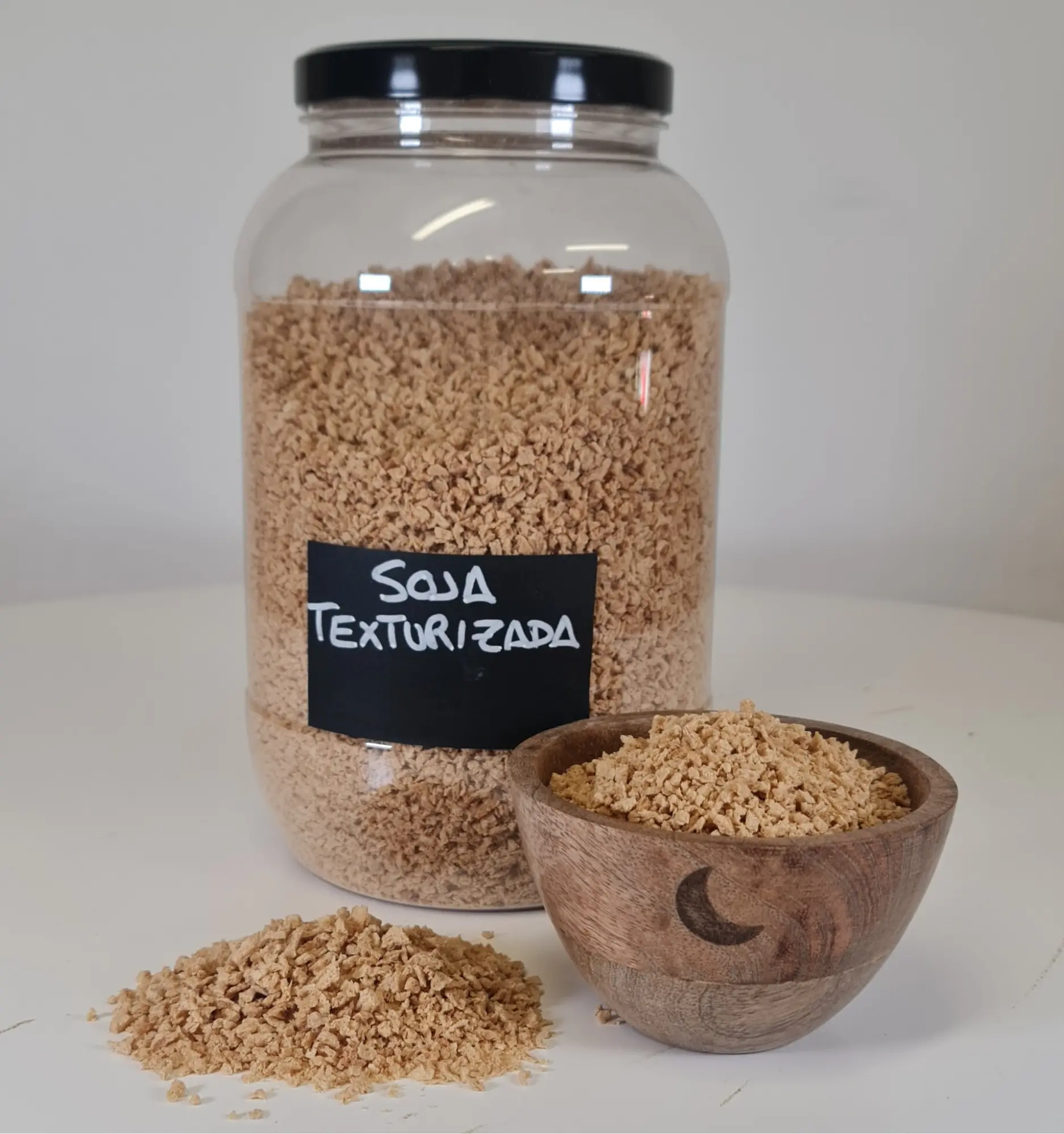 Soja texturizada bote y cuenco