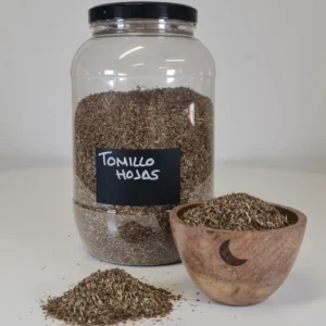 Tomillo Hojas bote y cuenco