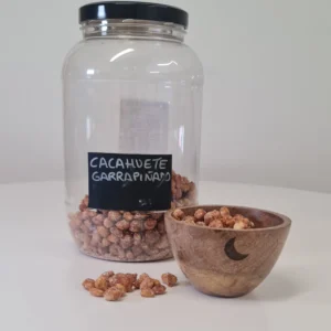 Cacahuete garrapiñado bote y cuenco