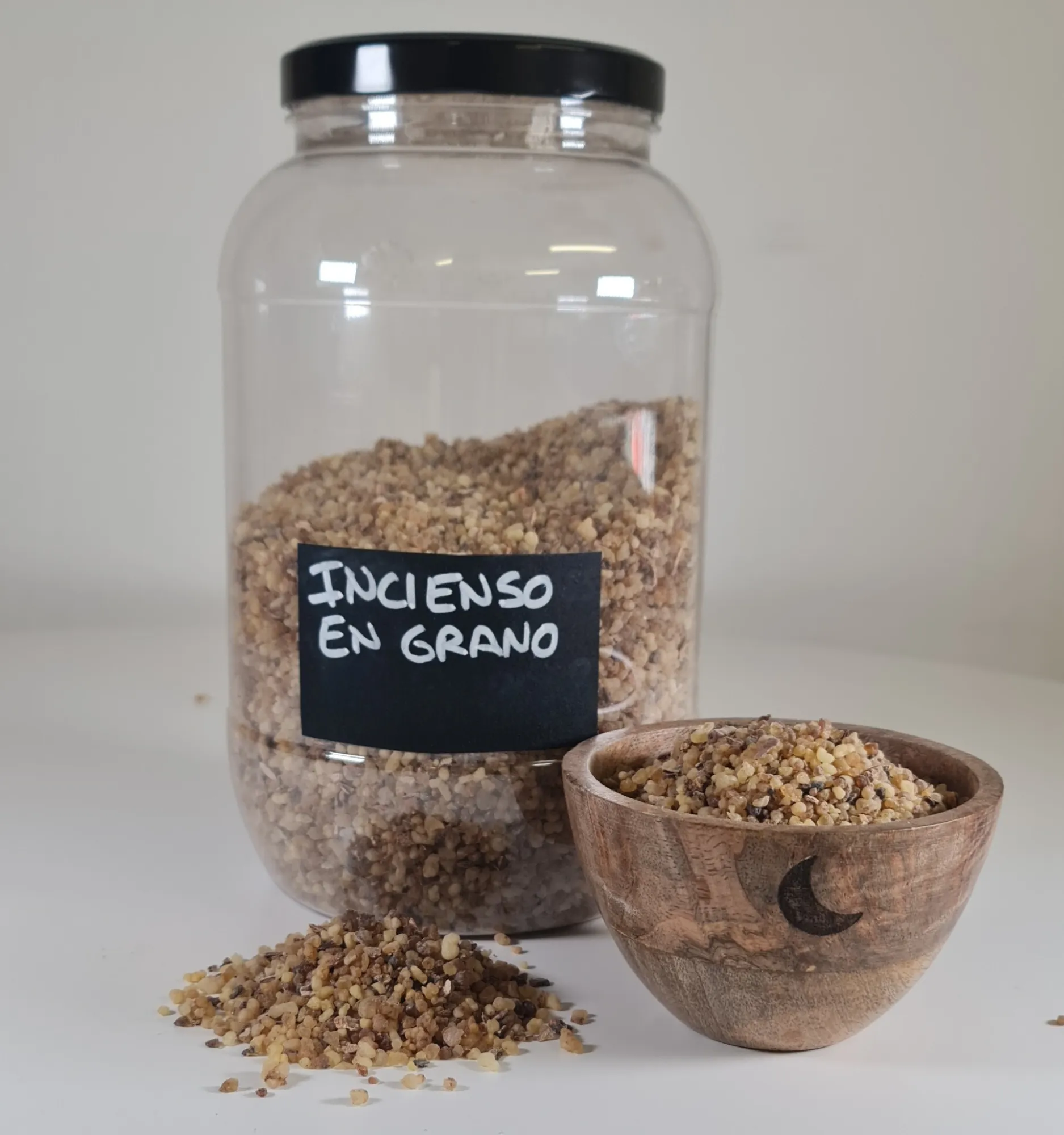 Incienso en grano bote y cuenco
