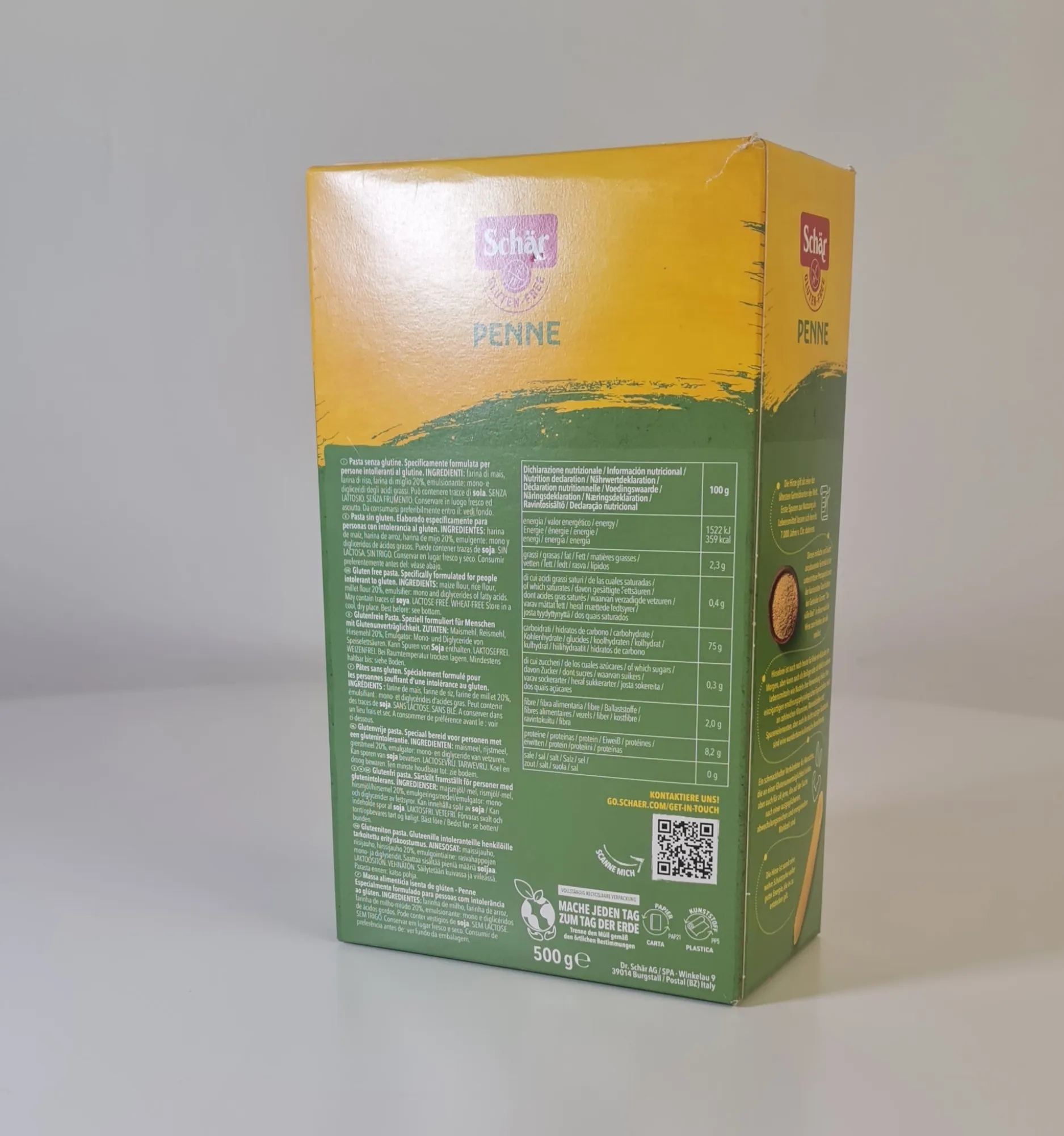 Penne sin gluten