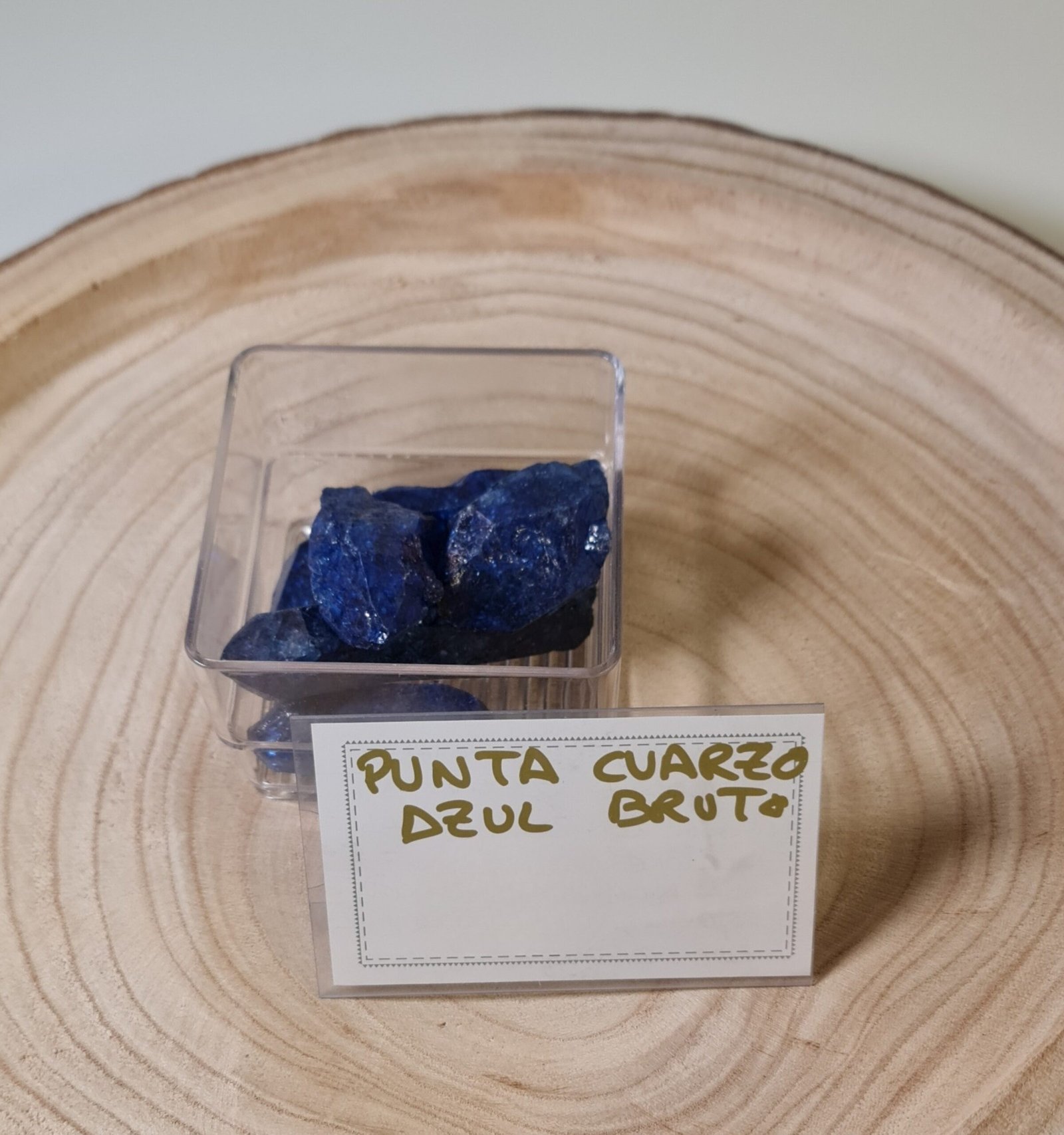 Punta cuarzo azul bruto