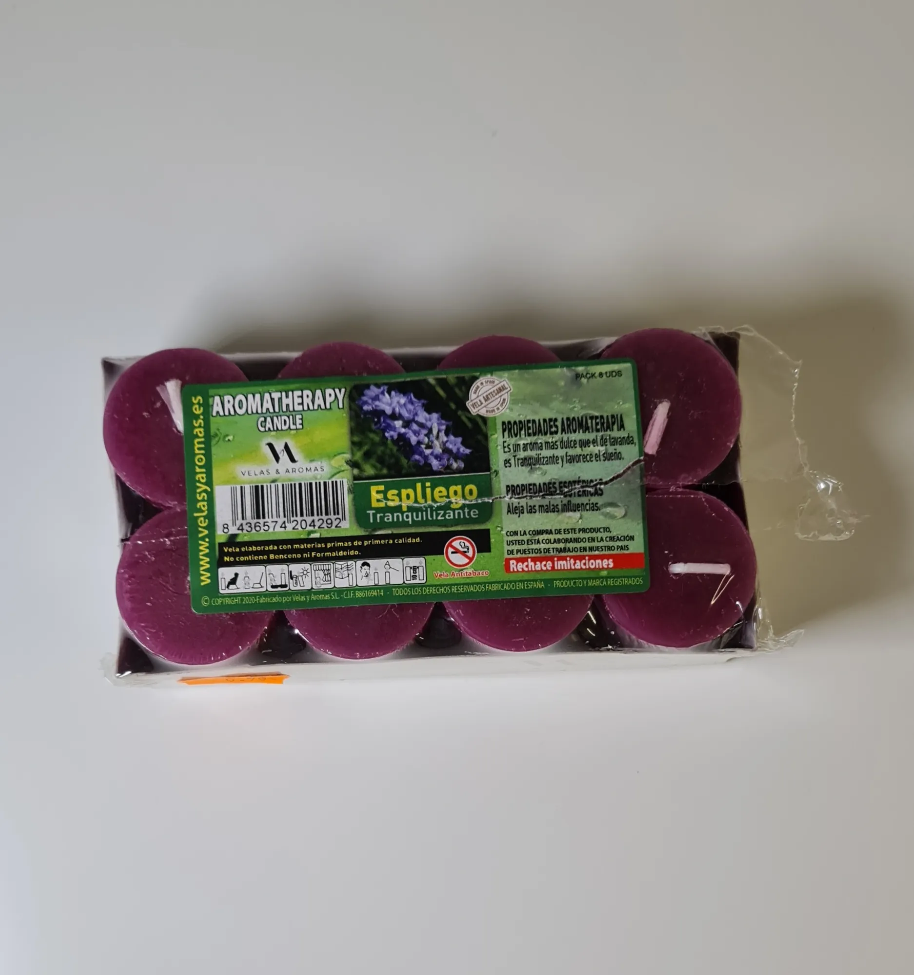 Velas aromáticas espliego