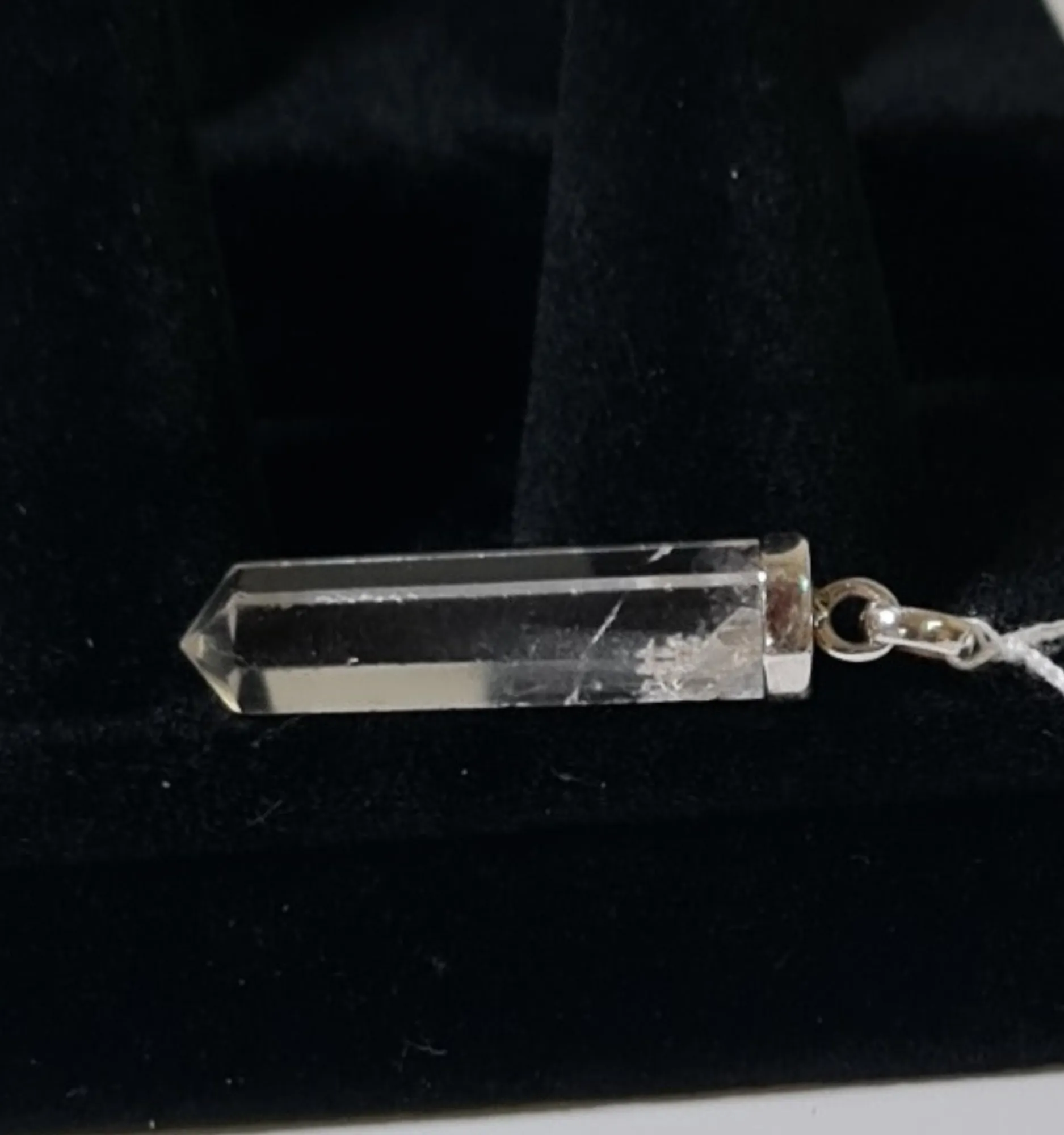 Colgante Cuarzo Blanco Plata