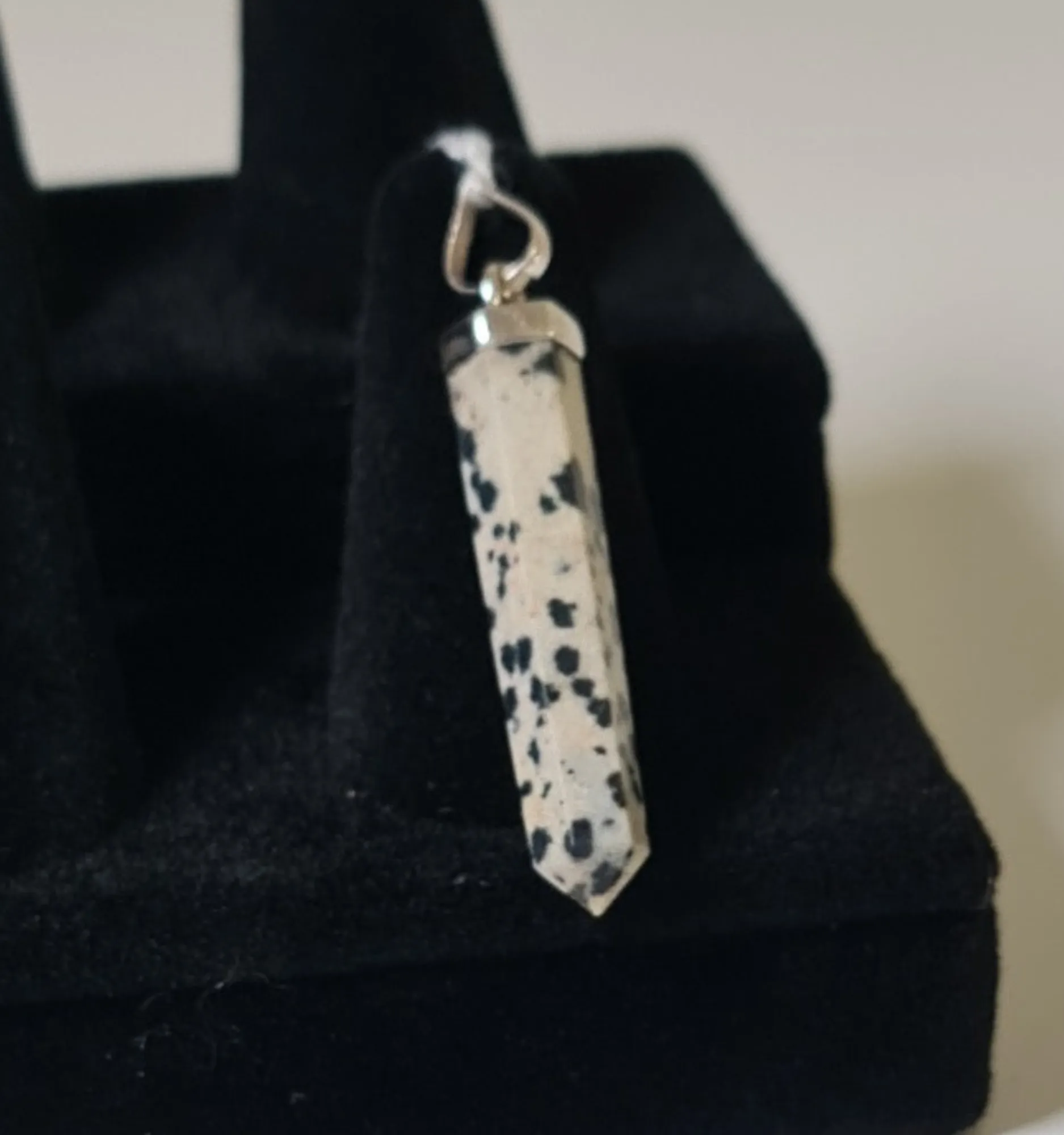 Colgante Jaspe Dálmata Plata