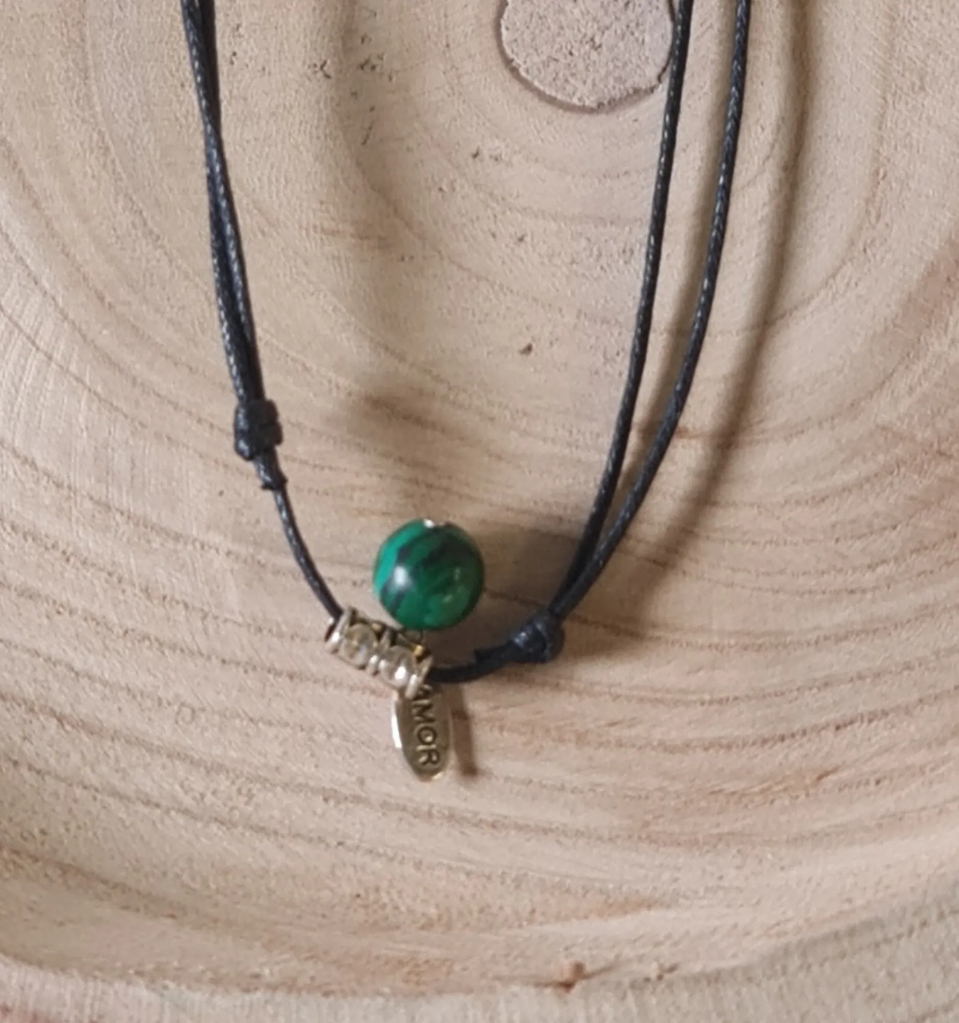 Collar Sagitario malaquita