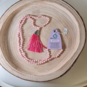 Japa mala cuarzo rosa