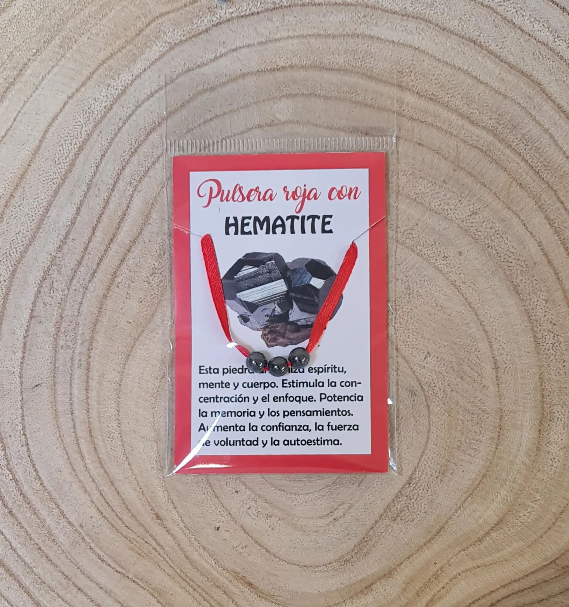 Lazo rojo con hematita