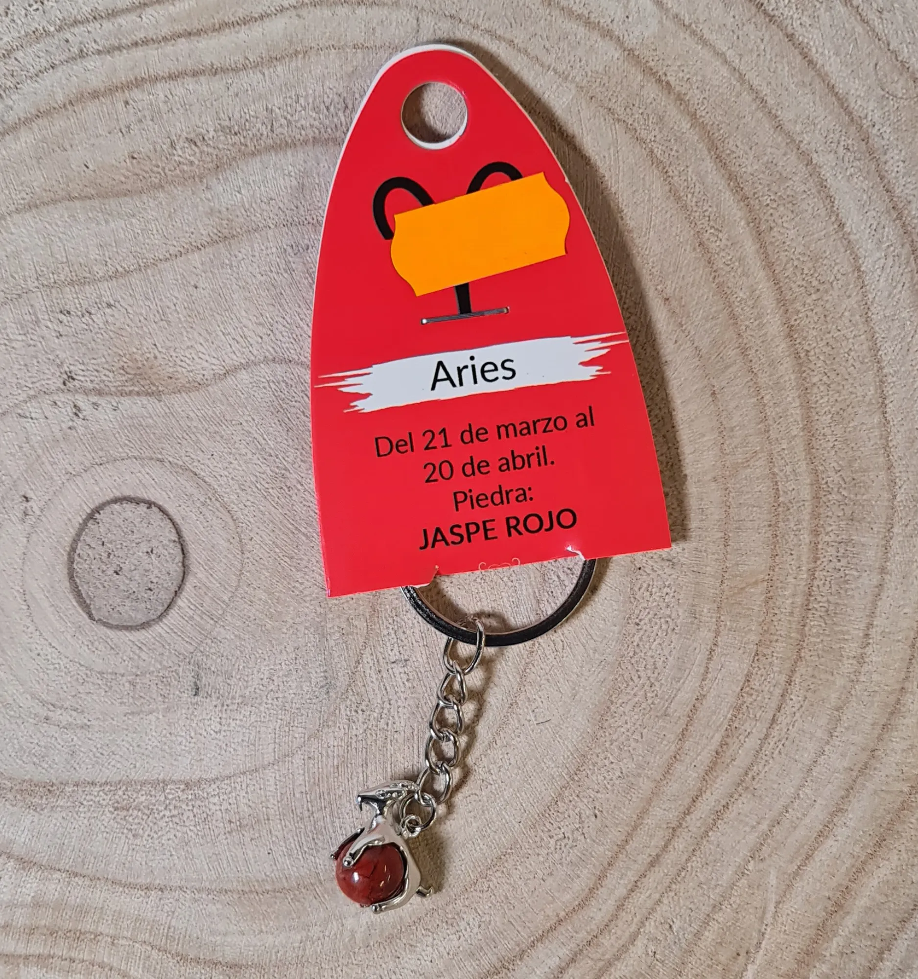 Llavero Aries Jaspe rojo 2