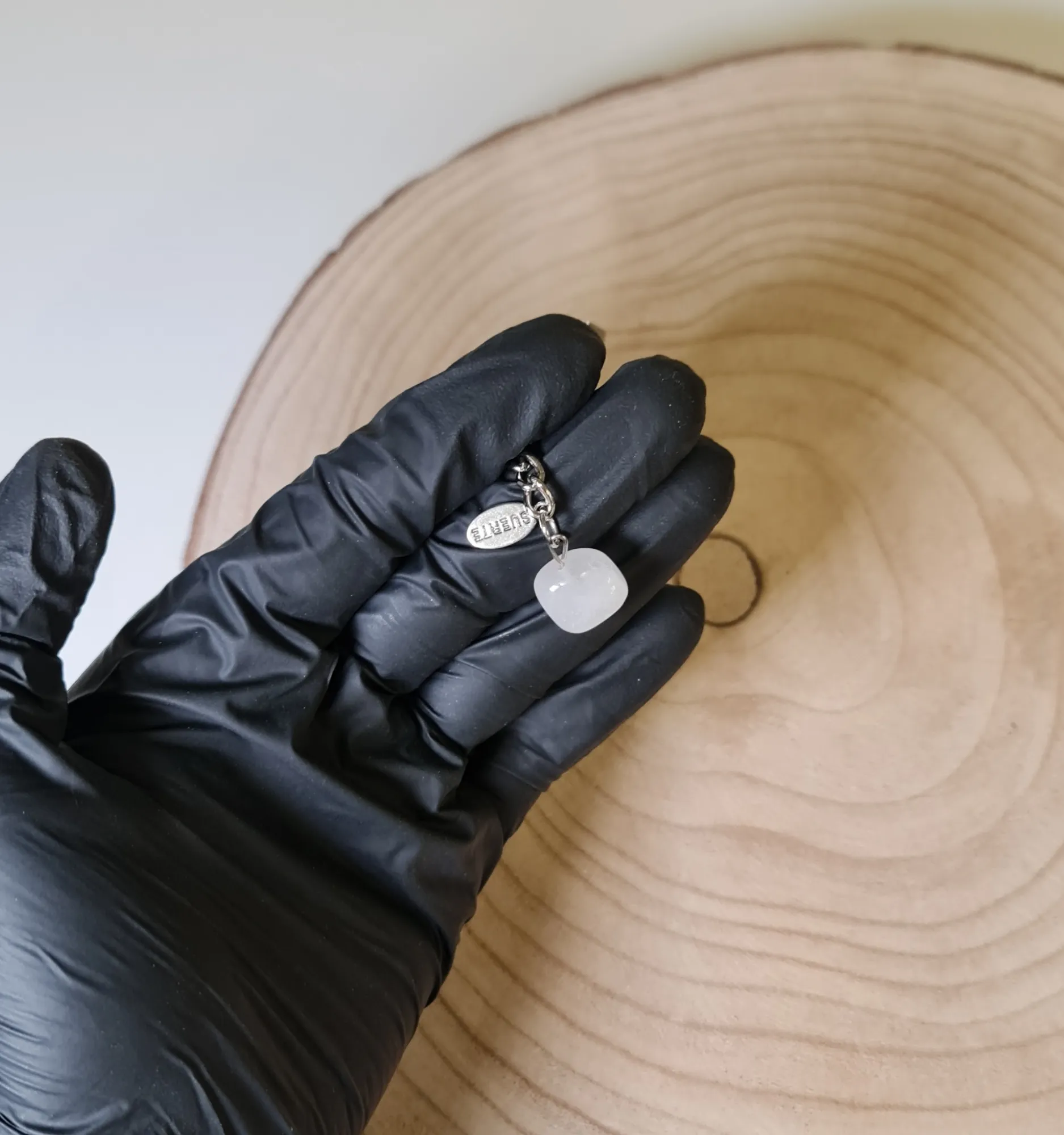 Llavero Cuarzo Blanco