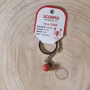 Llavero Escorpio coral