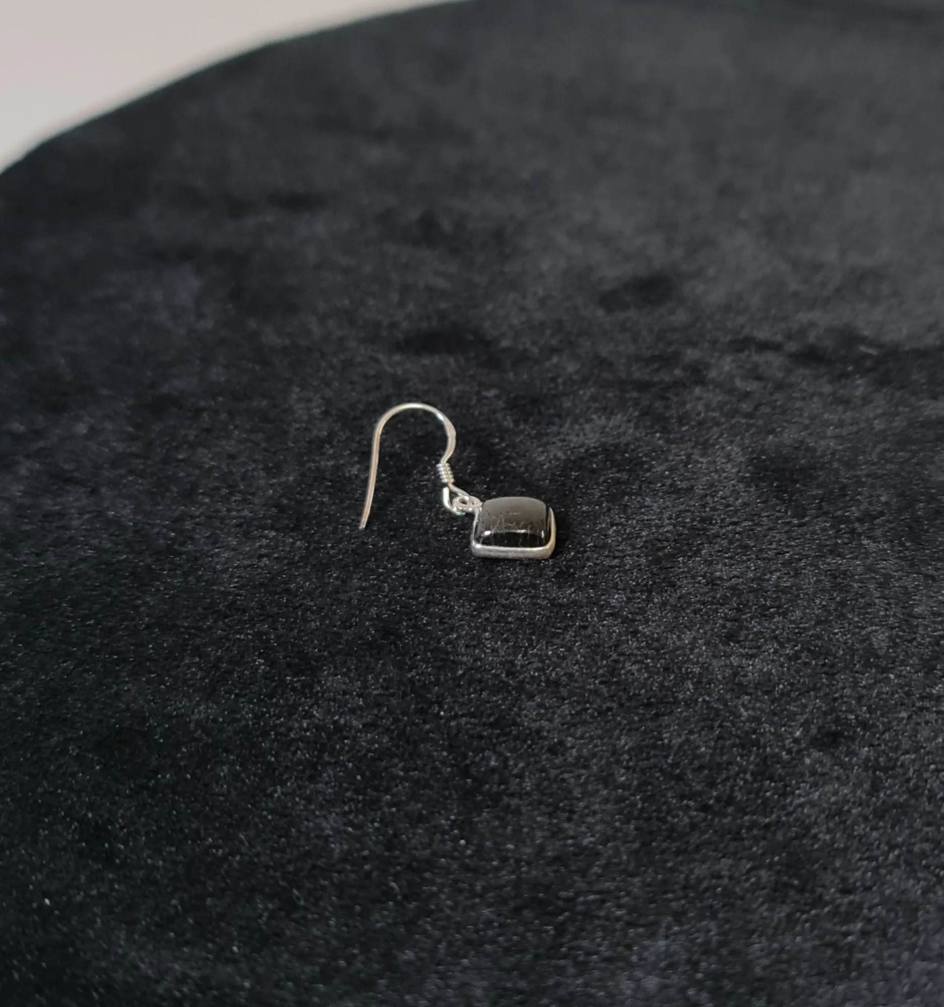 Pendientes Acero Obsidiana