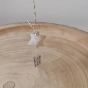 Péndulo merkaba cuarzo rosa