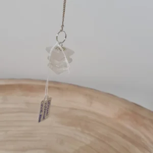 Péndulo pirámide cuarzo blanco