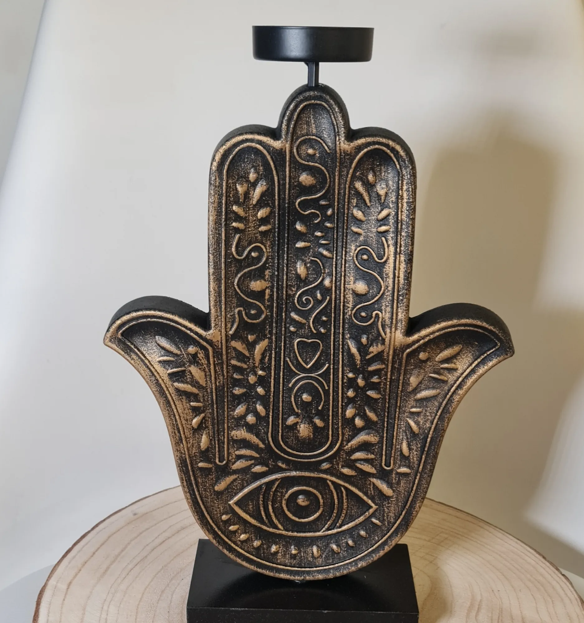 Porta Velas Mano de Fátima