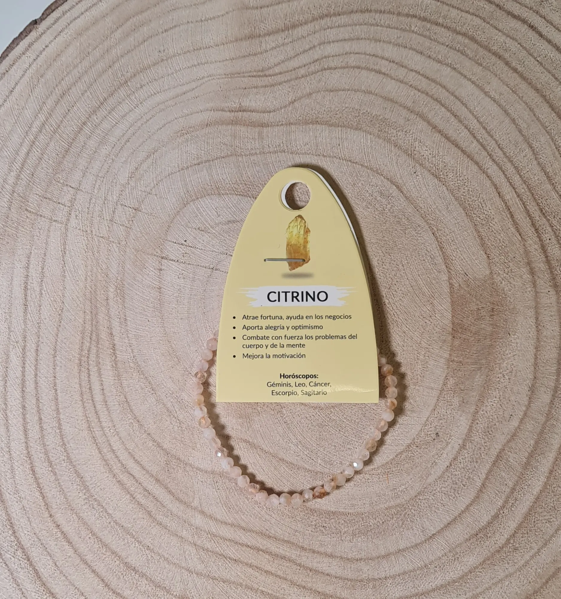 Pulsera Citrino Facetada