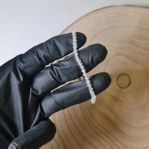 Pulsera Cuarzo Blanco Facetada