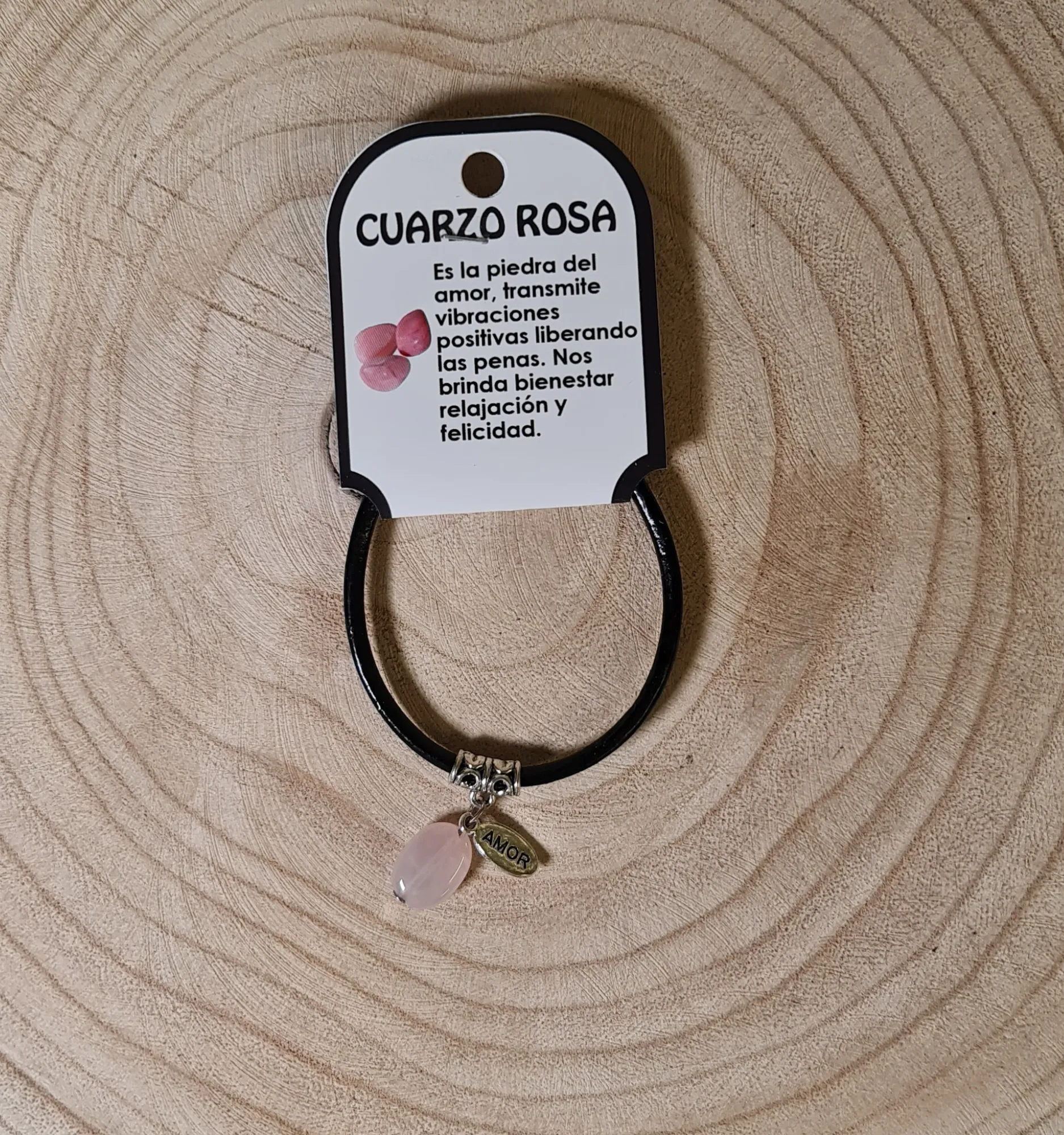 Pulsera Cuarzo Rosa Simple