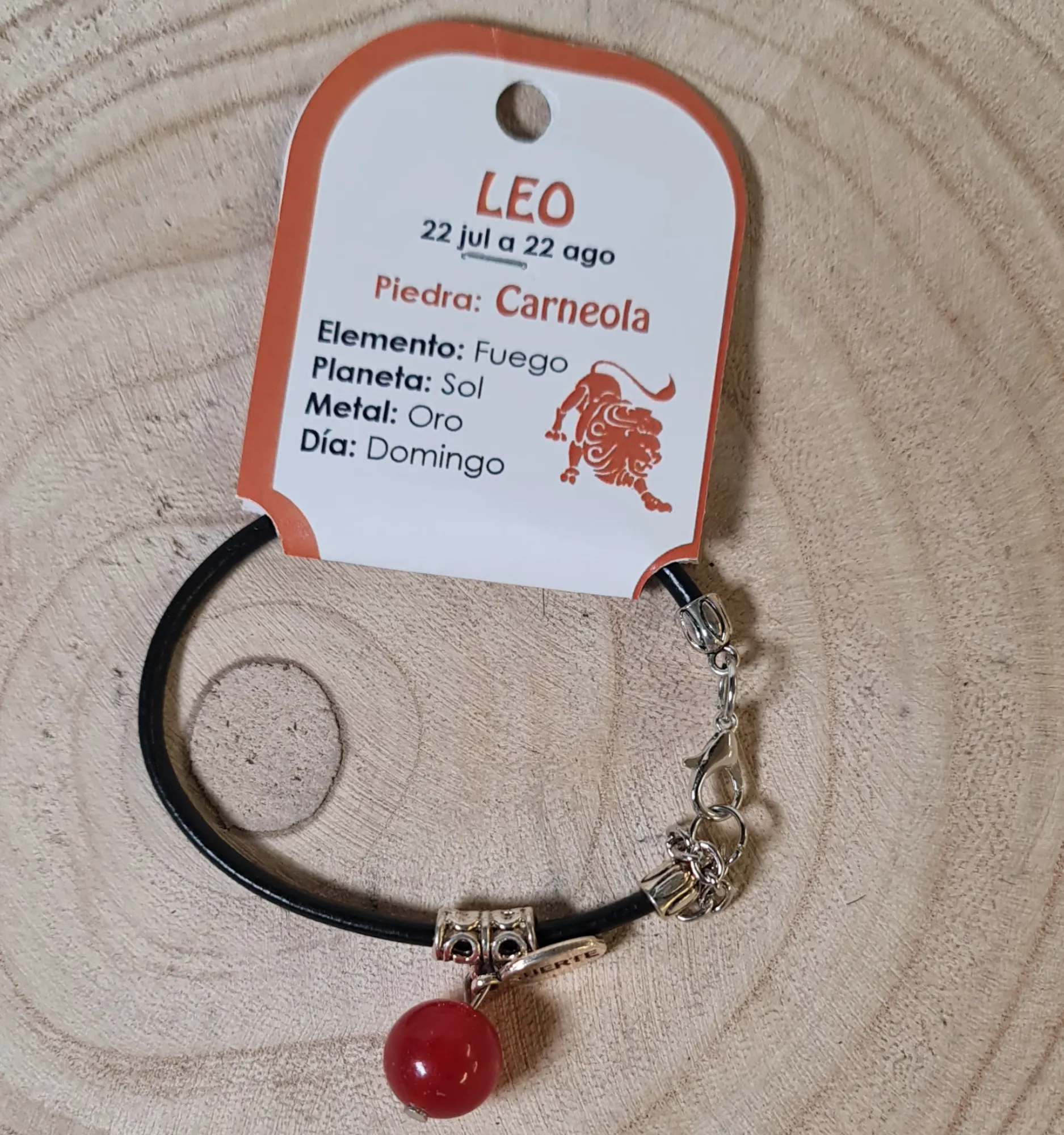 Pulsera Leo carneola