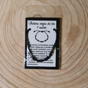 Pulsera Negra de los 7 Nudos