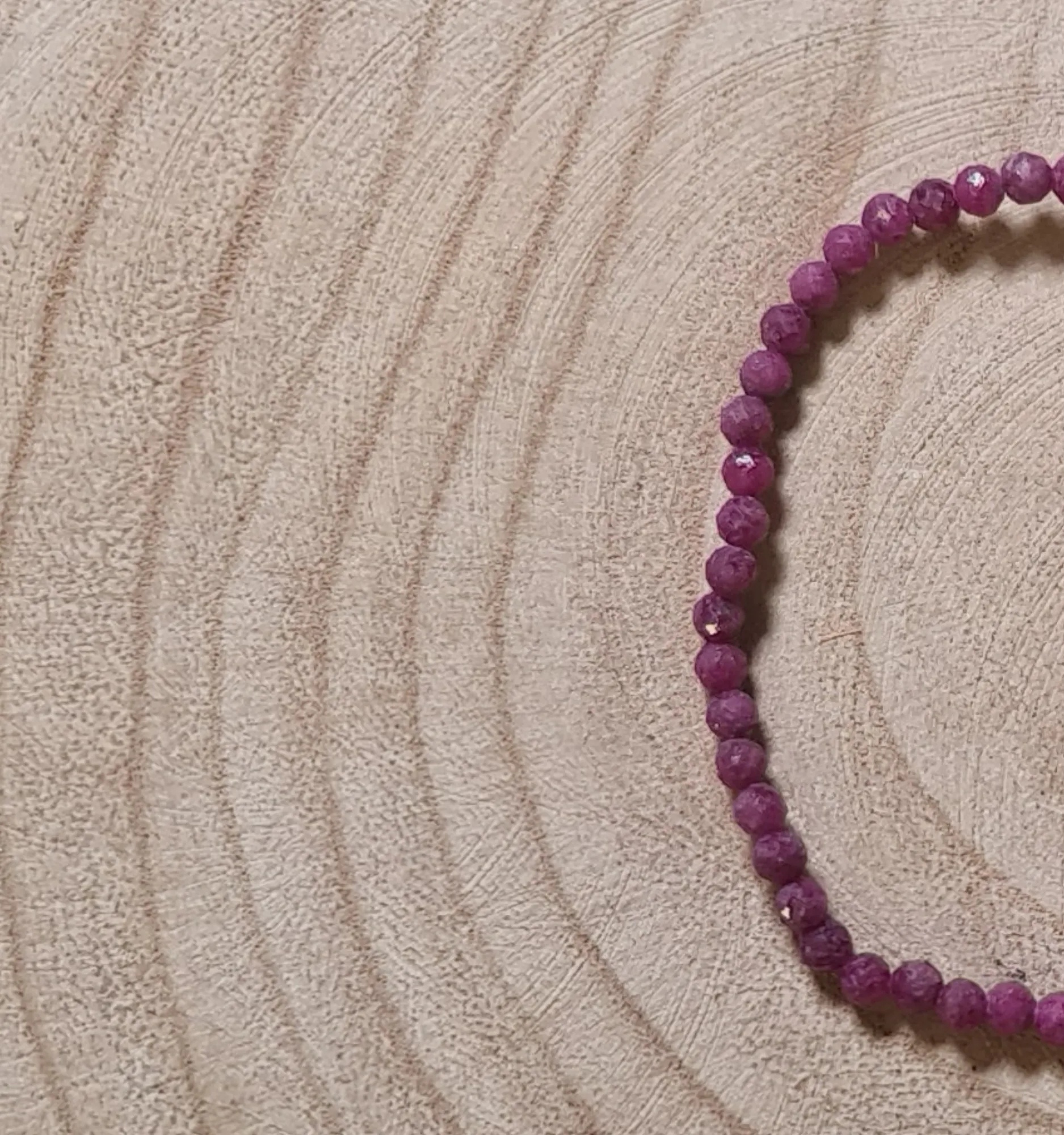 Pulsera Rubí Facetada (