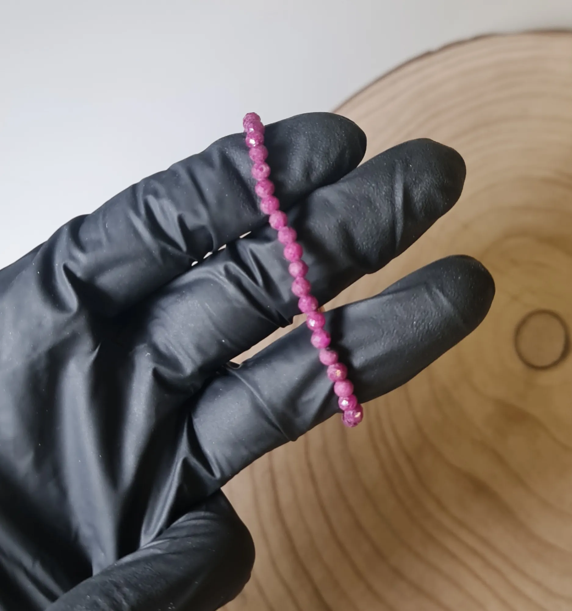 Pulsera Rubí Facetada (