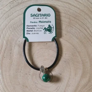 Pulsera Sagitario malaquita
