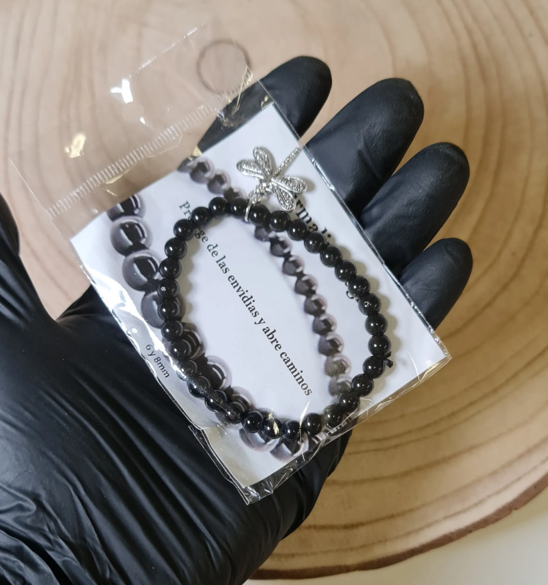 Pulsera Turmalina con Mariposa