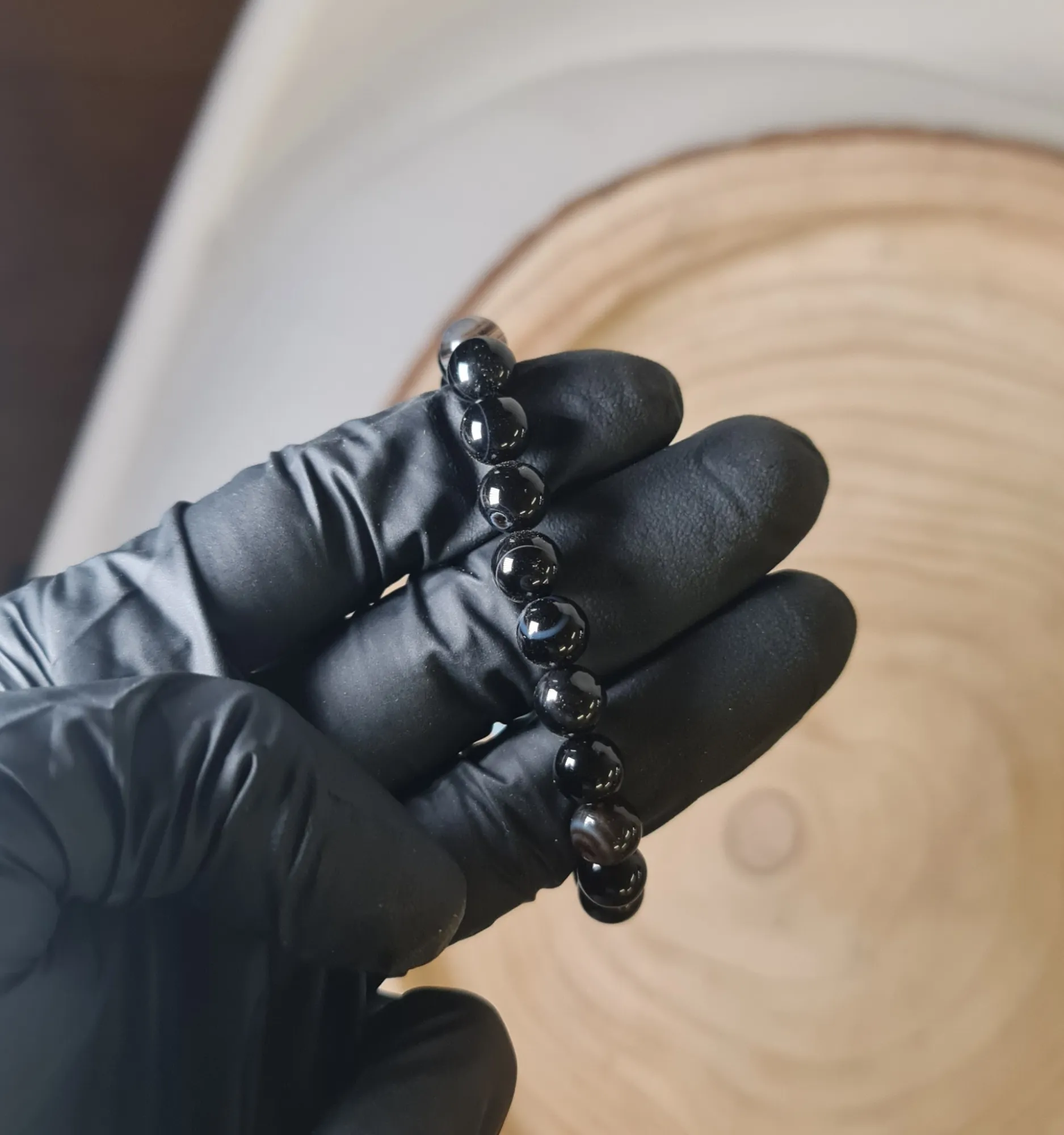 Pulsera ágata negra