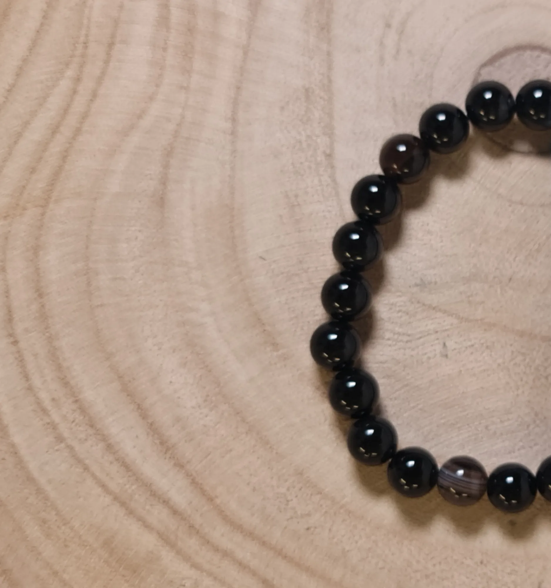 Pulsera ágata negra
