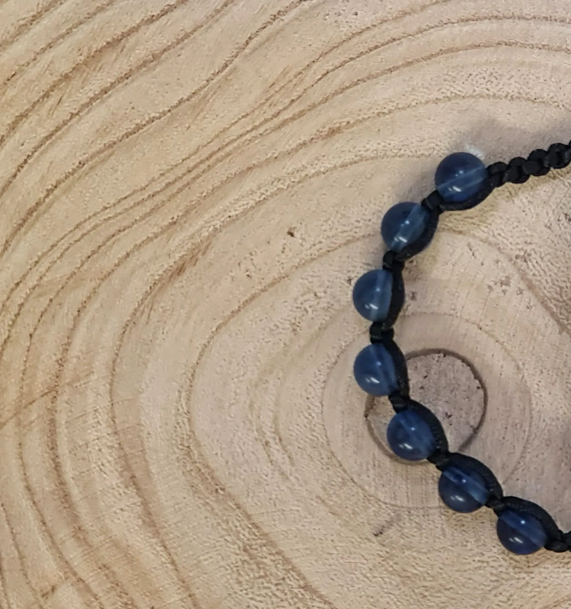 Pulsera cuarzo azul rutilado