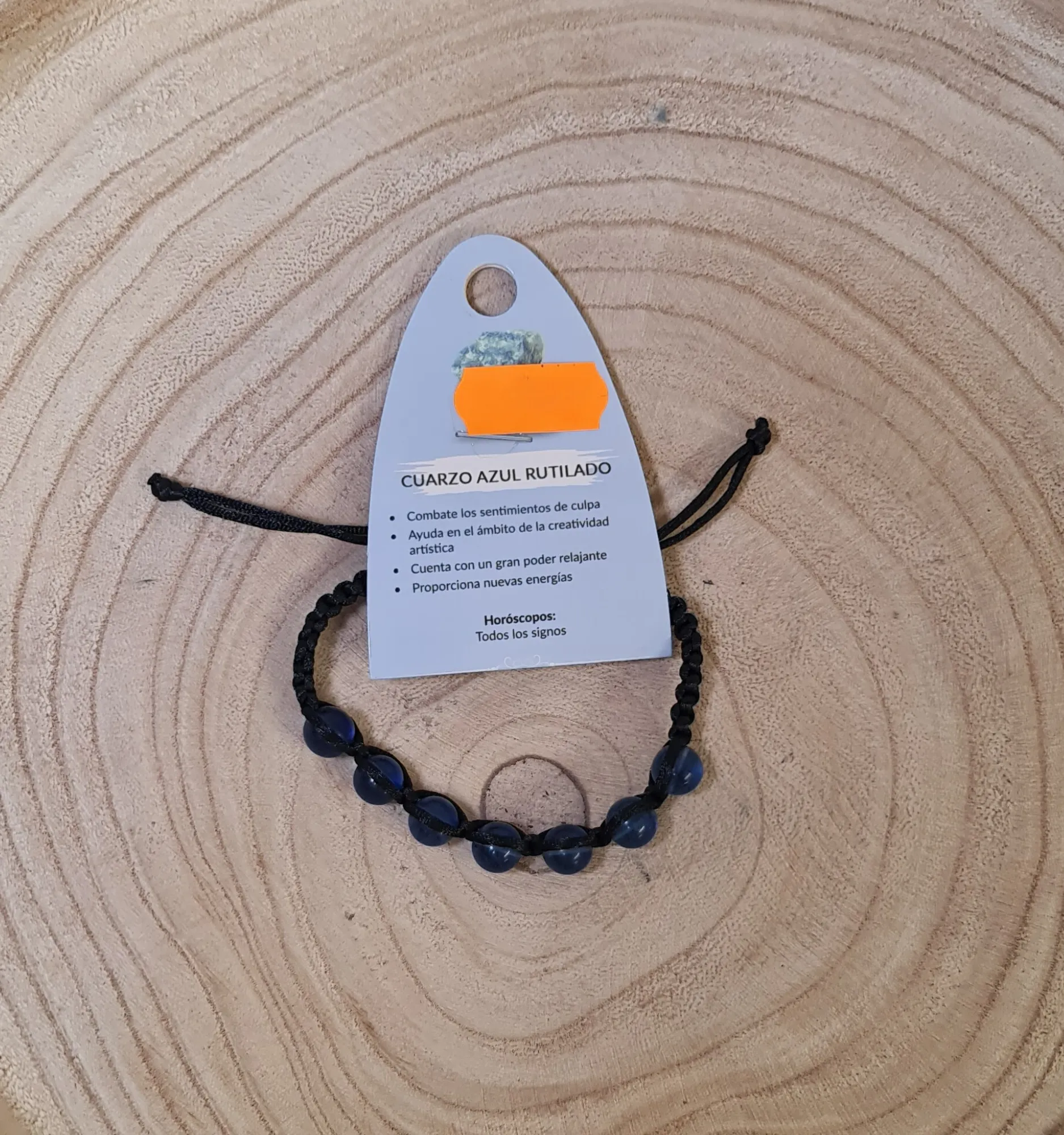 Pulsera cuarzo azul rutilado